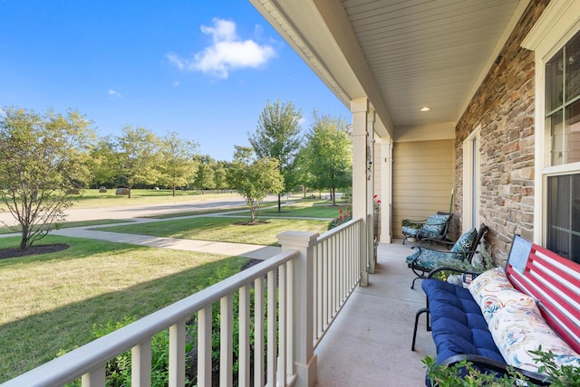 balcony with a porch