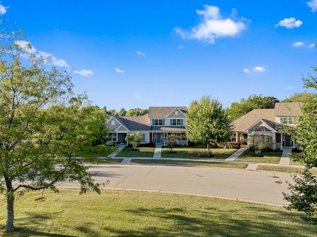 exterior space featuring a front lawn