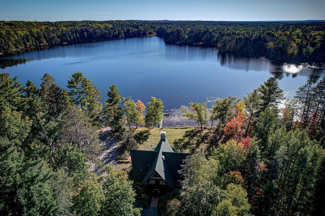6147 County Rd E, Phelps, WI 54554 - bird's eye view with a water view and a view of trees