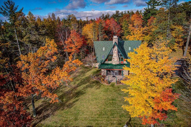 6147 County Rd E, Phelps, WI 54554 - aerial view with a forest view