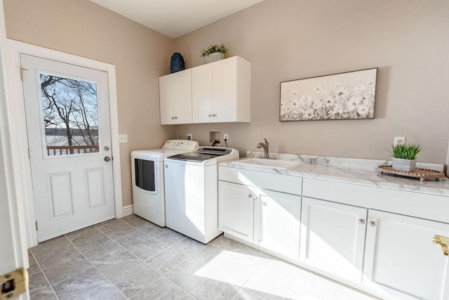 1516 E Orchard Beach Ln, Rice Lake, WI 54868 - washroom with cabinet space and washer and dryer