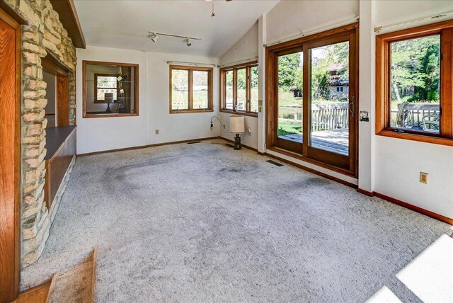2809 Dewey Ct, Middleton, WI 53562 - unfurnished sunroom featuring track lighting and visible vents