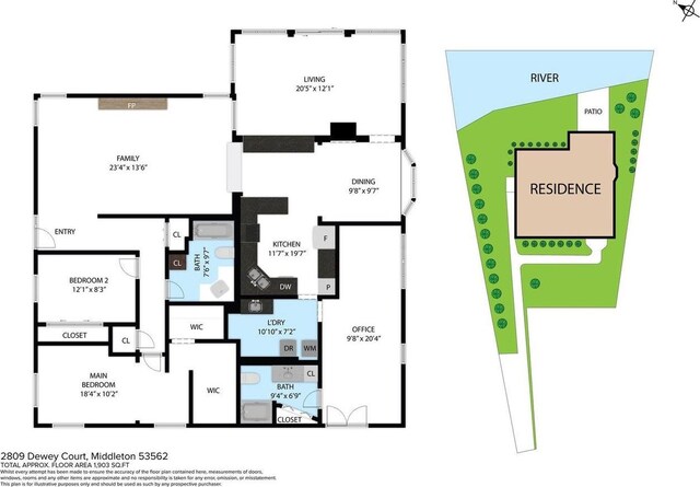 2809 Dewey Ct, Middleton, WI 53562 - floor plan