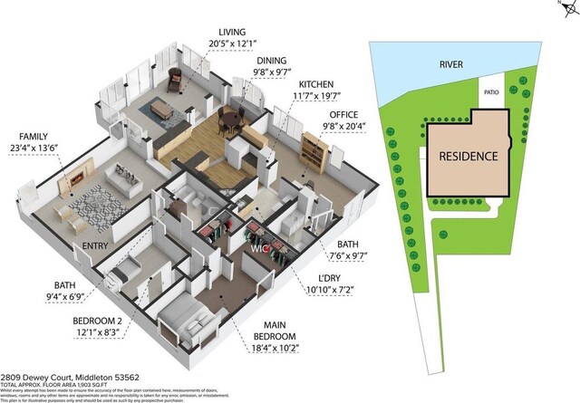 2809 Dewey Ct, Middleton, WI 53562 - view of layout