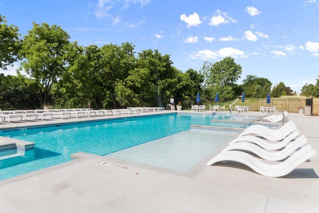 view of pool with a patio