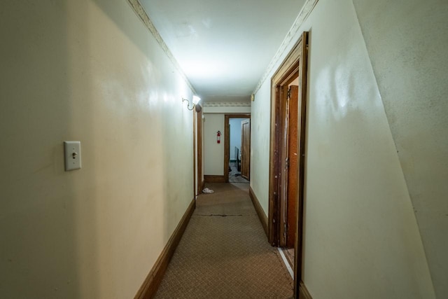 corridor with ornamental molding