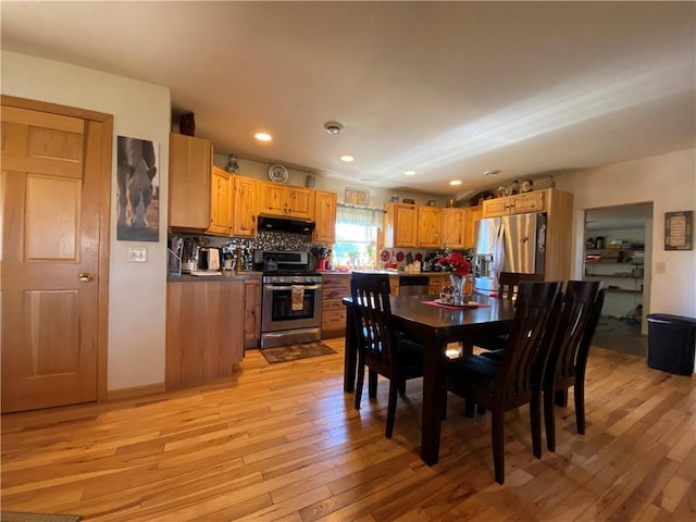 dining room featuring light wood-type flooring