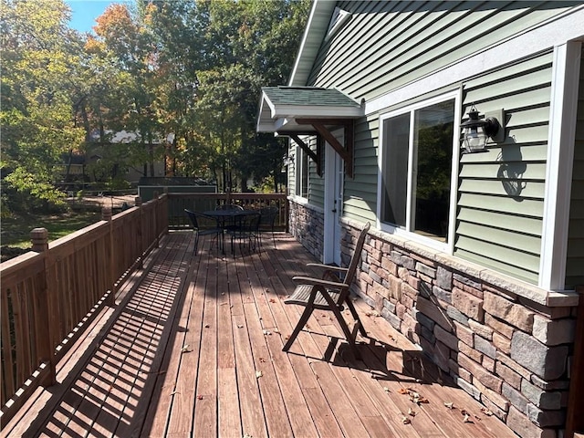 view of wooden terrace