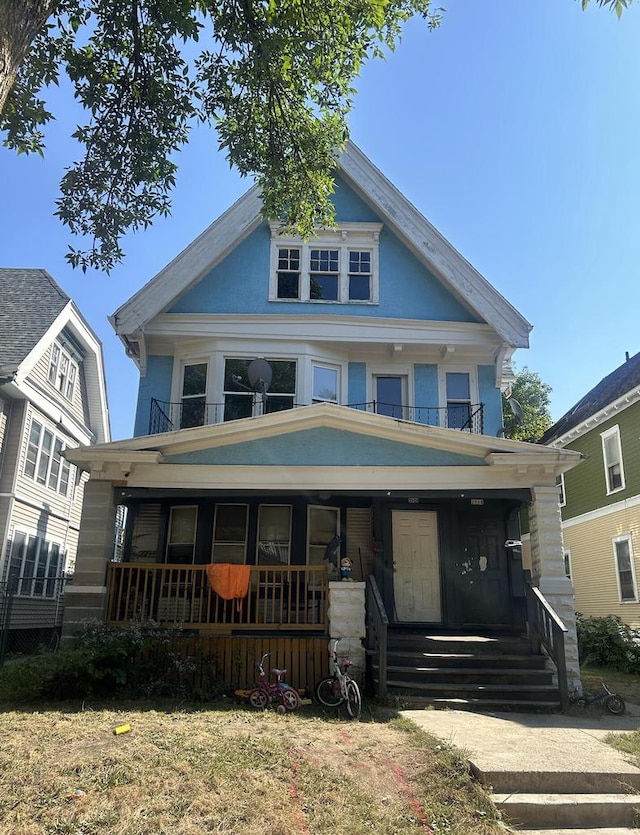 view of front facade with a porch