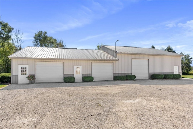 exterior space with wooden walls