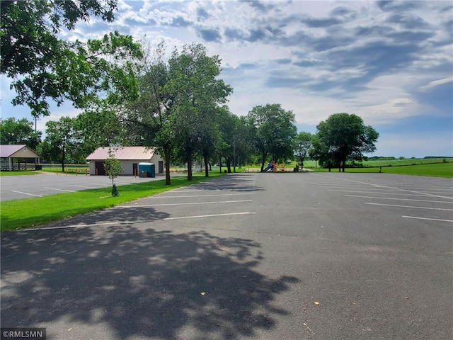 view of parking / parking lot