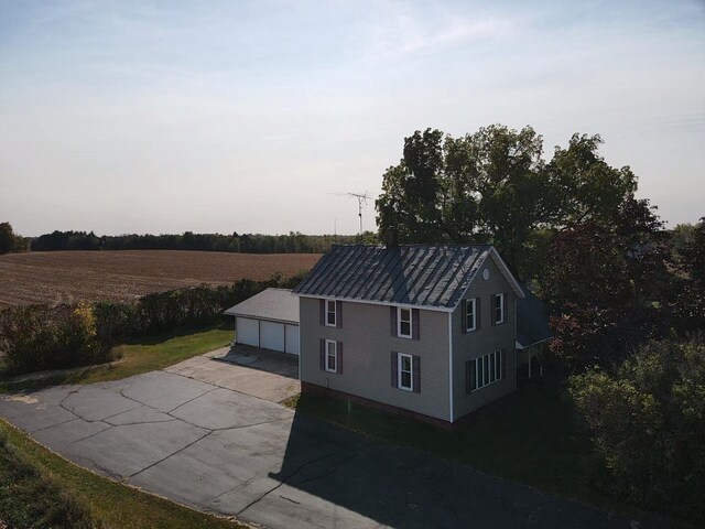 drone / aerial view with a rural view