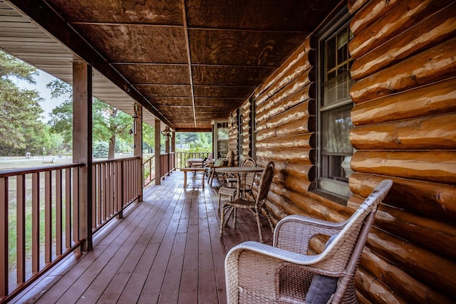 view of wooden deck