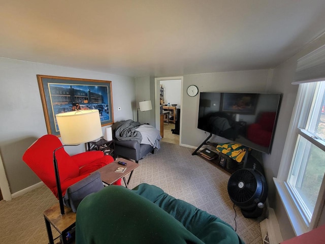 view of carpeted living room