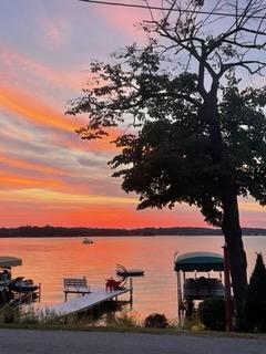 water view with a dock