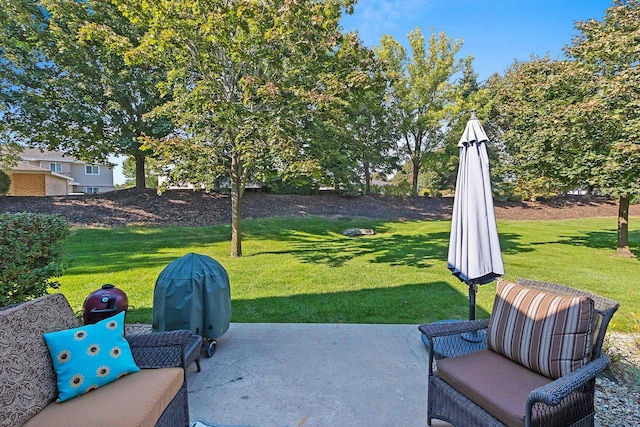 view of patio / terrace with a grill