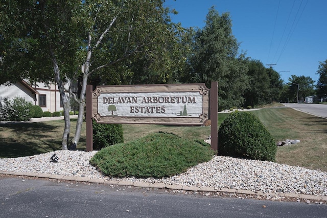 view of community sign