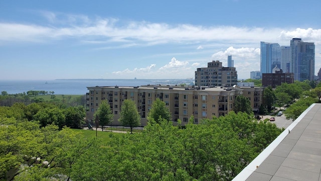 city view featuring a water view