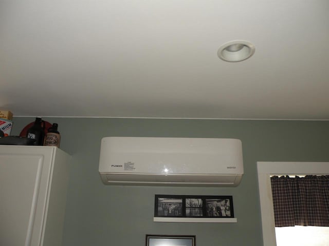 room details with a wall mounted AC