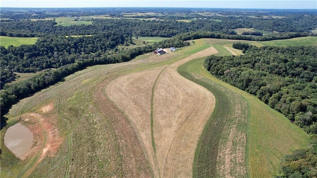 aerial view featuring a rural view