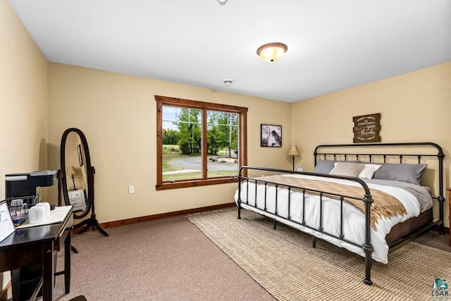 view of carpeted bedroom