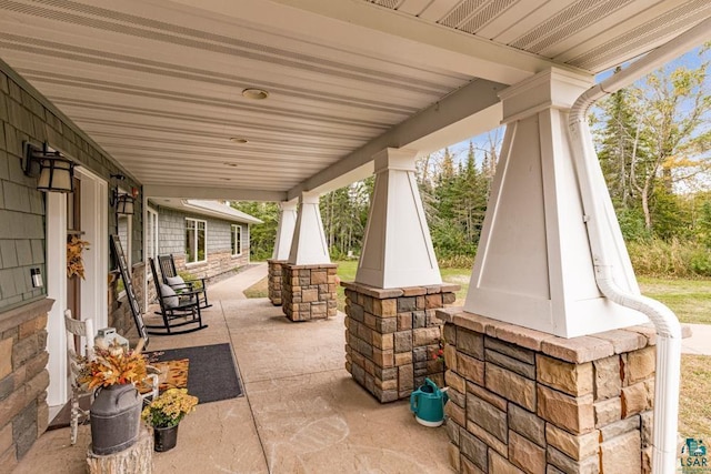 view of patio / terrace featuring covered porch