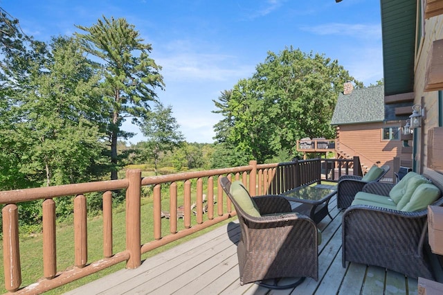 view of wooden terrace