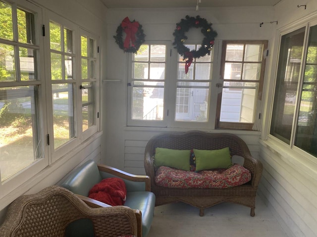 view of sunroom