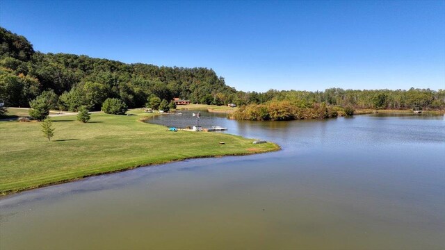 W9037 Ridgeview Trl, New Lisbon, WI 53950 - water view featuring a heavily wooded area