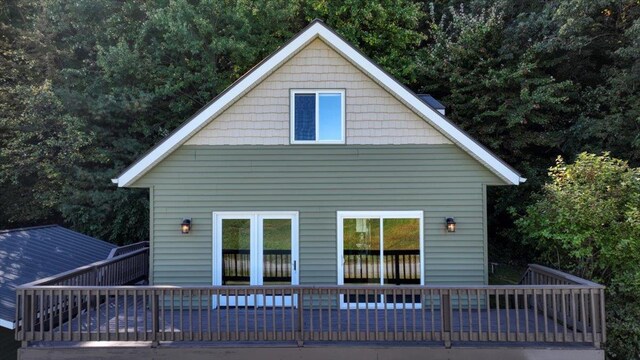 W9037 Ridgeview Trl, New Lisbon, WI 53950 - rear view of house featuring a deck