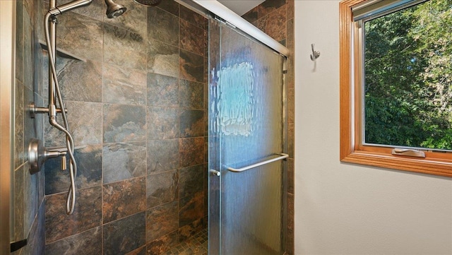 bathroom with an enclosed shower