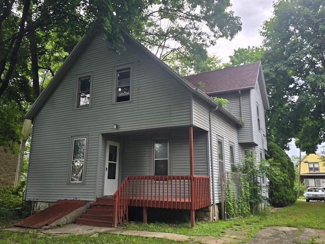 view of rear view of property