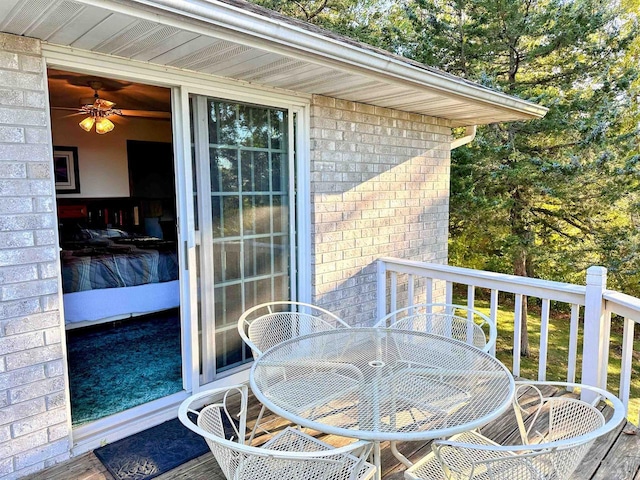 63574 Lohmann Ln, Eastman, WI 52626 - balcony featuring outdoor dining area