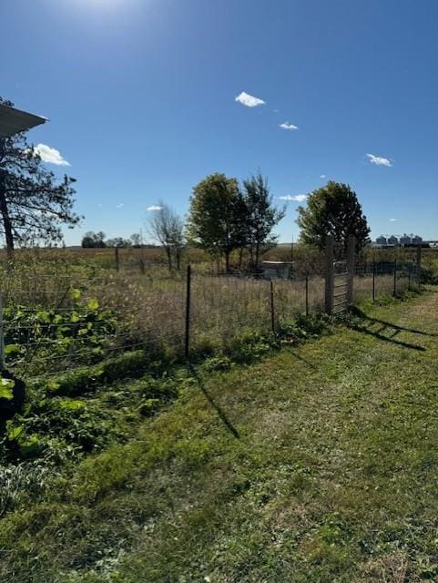 view of yard featuring a rural view