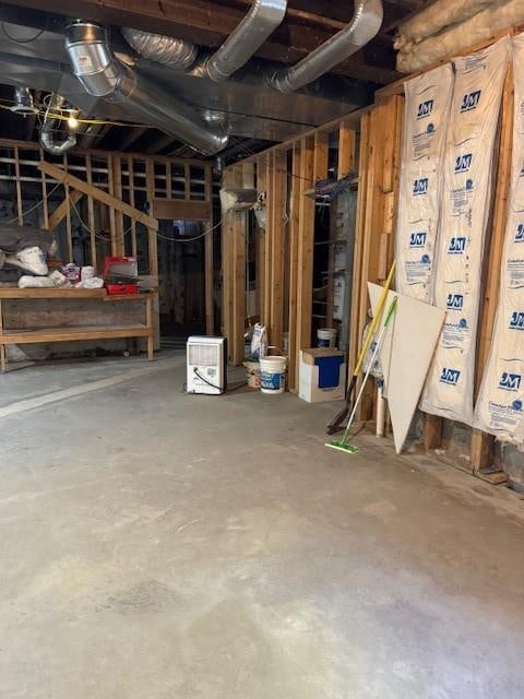 view of basement