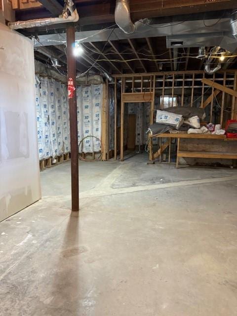 view of basement