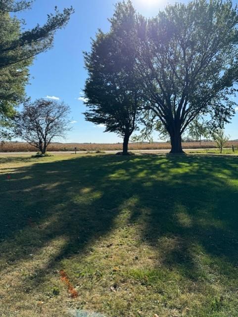 view of yard with a rural view