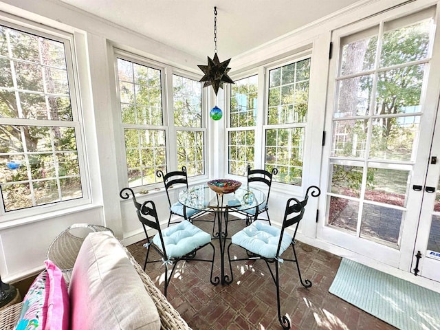 view of sunroom