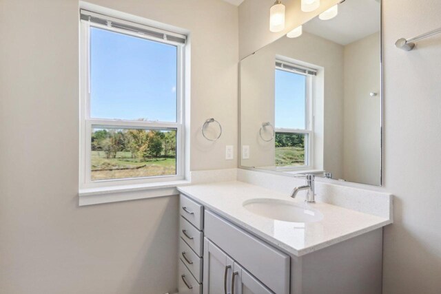 bathroom with vanity