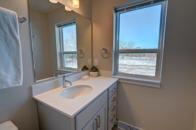 bathroom with vanity