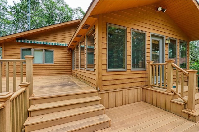 6874N Victory Heights Cir, Stone Lake, WI 54876 - view of deck