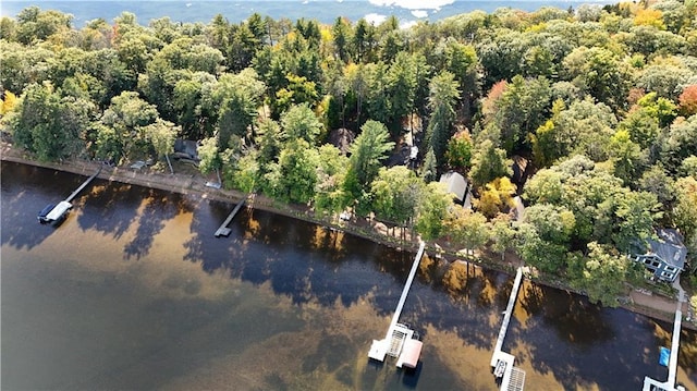 6874N Victory Heights Cir, Stone Lake, WI 54876 - view of property location with a nearby body of water and a heavily wooded area