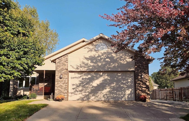 view of front of house featuring a garage