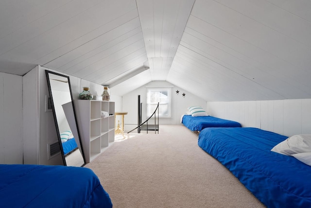 N1814 Highland Rd, Lake Geneva, WI 53147 - carpeted bedroom featuring lofted ceiling