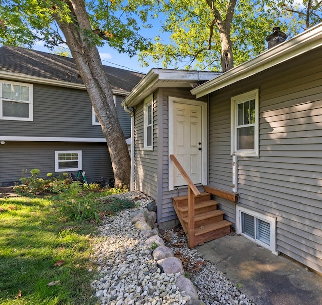N1814 Highland Rd, Lake Geneva, WI 53147 - doorway to property featuring a chimney