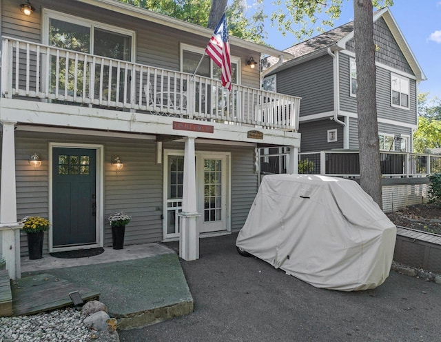 N1814 Highland Rd, Lake Geneva, WI 53147 - rear view of property featuring a balcony
