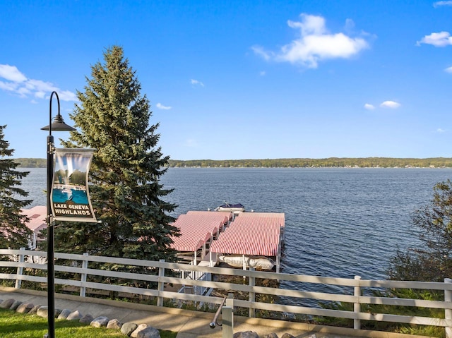 N1814 Highland Rd, Lake Geneva, WI 53147 - dock area featuring a water view