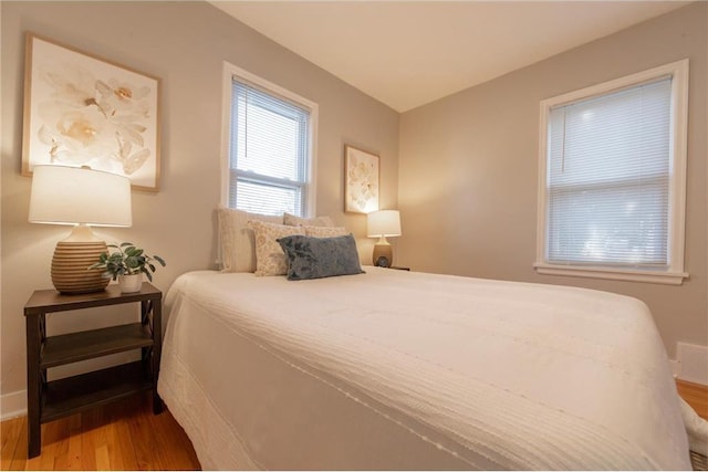 bedroom featuring hardwood / wood-style flooring