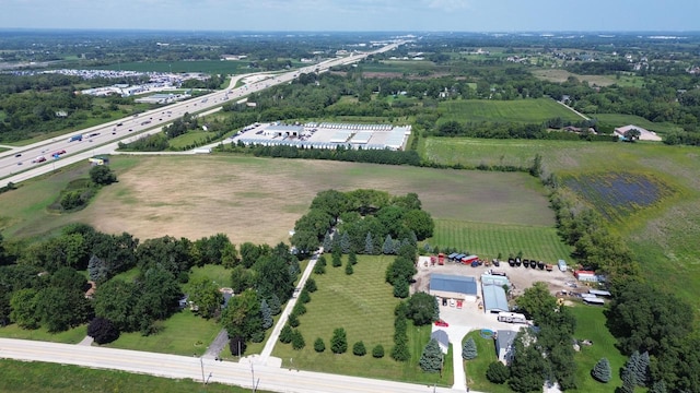 bird's eye view featuring a rural view