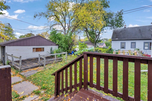 4470 N 37th St, Milwaukee, WI 53209 - deck featuring a yard